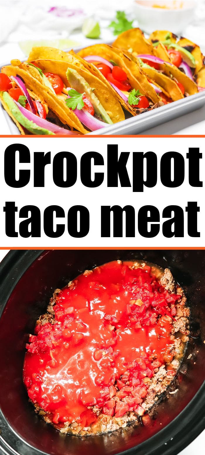 Slow Cooker Taco Meat Ground Beef Taco Meat in a Crockpot
