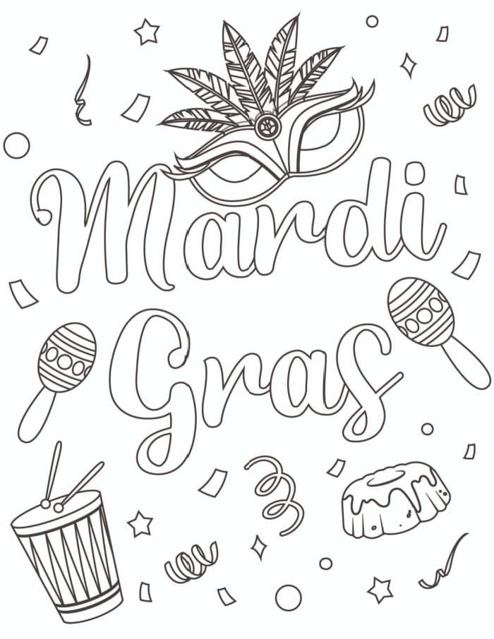 mardi gras mask printable coloring pages