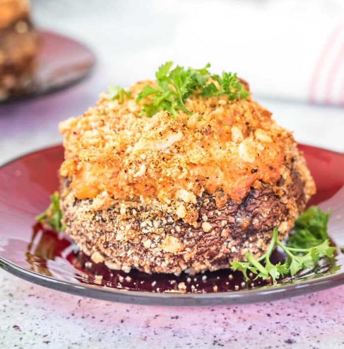 Portobello Air Fryer Stuffed Mushrooms