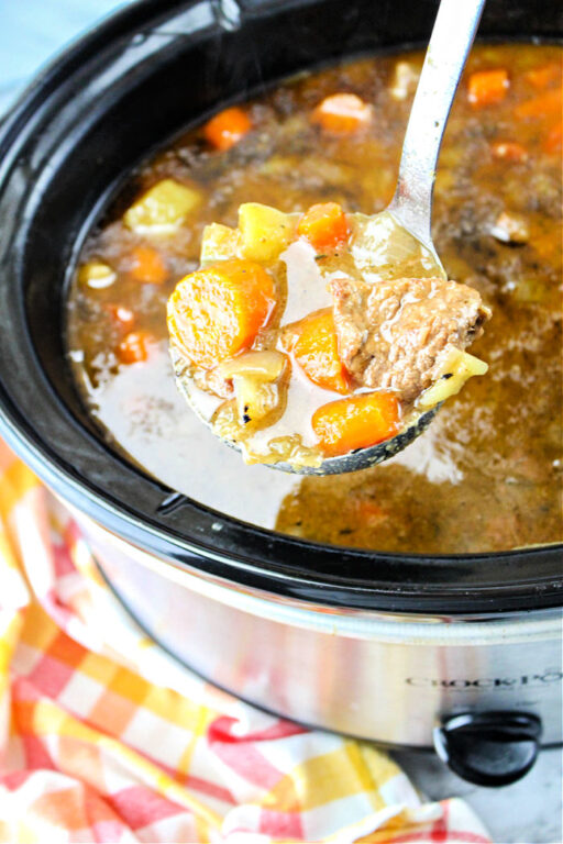 Crockpot Slow Cooker Beef Stew with Onion Soup Mix