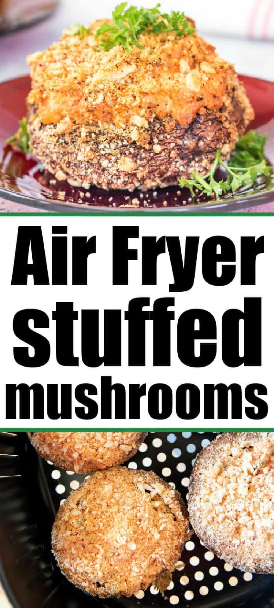 Portobello Ninja Foodi Air Fryer Stuffed Mushrooms Recipe