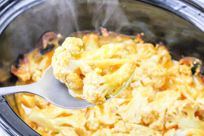 cheesy cauliflower crockpot