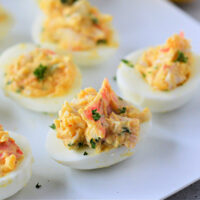 imitation Crab Deviled Eggs