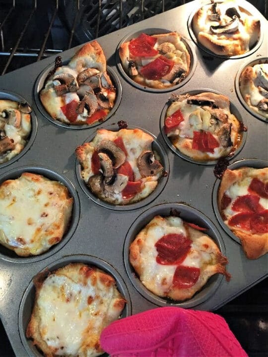 Homemade Pepperoni Pizza Muffins without Refrigerated Dough