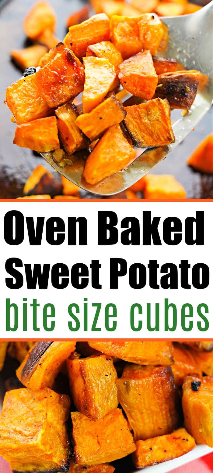 Crispy Sweet Potato Cubes Oven Roasted