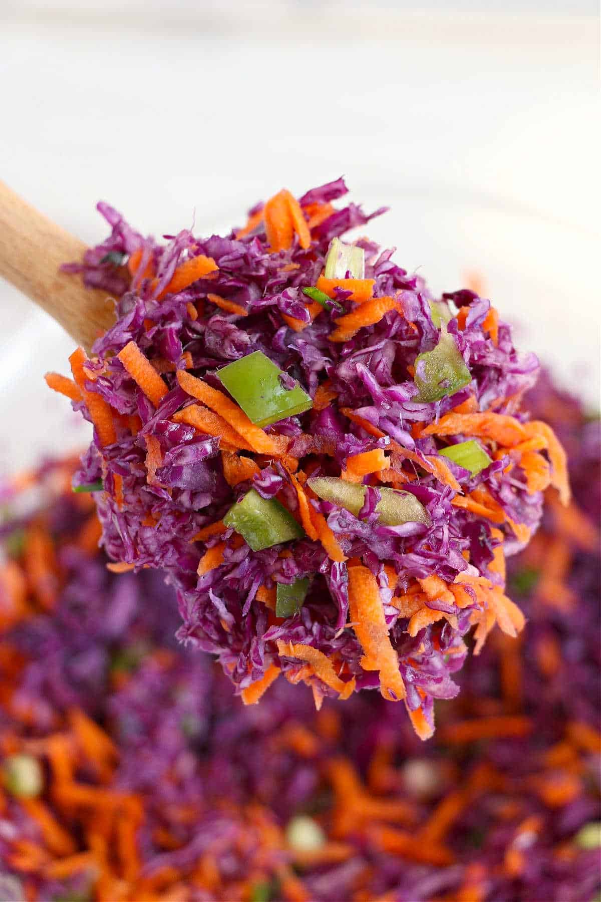 Red Cabbage Coleslaw No Mayo