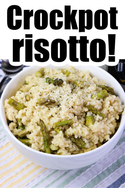 Slow Cooker Risotto Crockpot Risotto with Asparagus