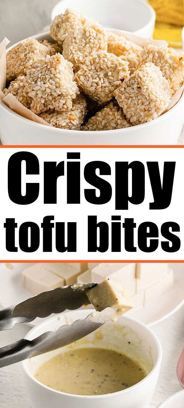 Crispy Baked Tofu Nuggets with Nutritional Yeast