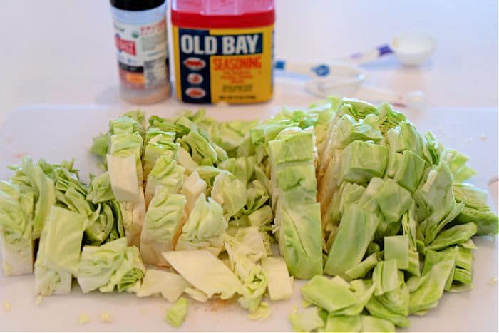 chopped cabbage