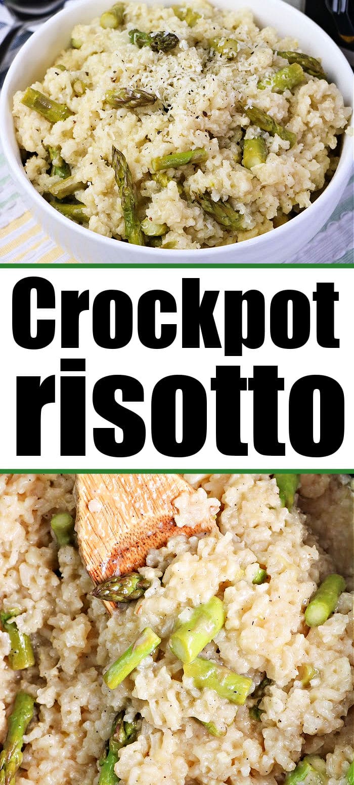 Slow Cooker Risotto Crockpot Risotto with Asparagus