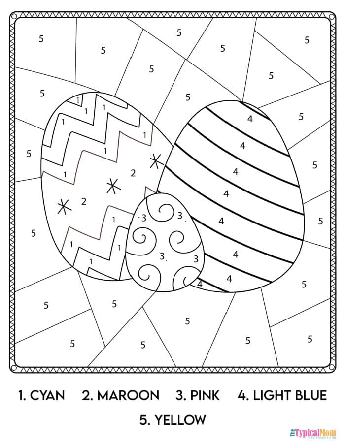 easter egg coloring page