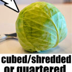 how to cut a cabbage