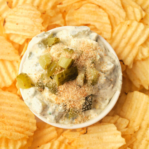 Copycat Fried Pickle and Ranch Dip Pickle Chip Dip