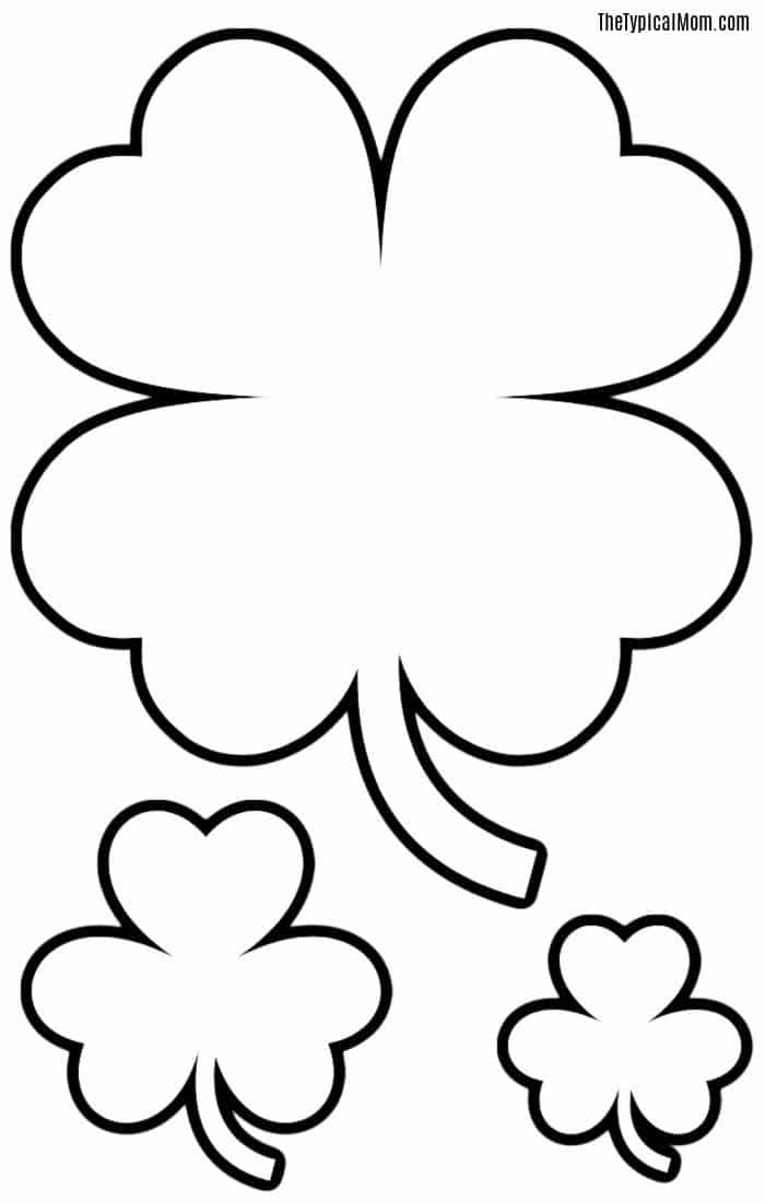 Free Printable Shamrock Coloring Pages · The Typical Mom