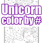 Enjoy a magical Unicorn Color by Number activity featuring two enchanting unicorns. Each section is number-coded, guiding you through a vibrant adventure with a handy color key at the bottom, perfect for unleashing creativity and adding sparkle to your day.