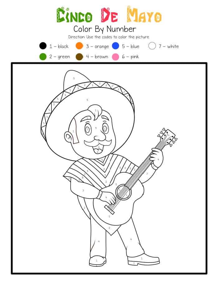 cinco de mayo coloring page