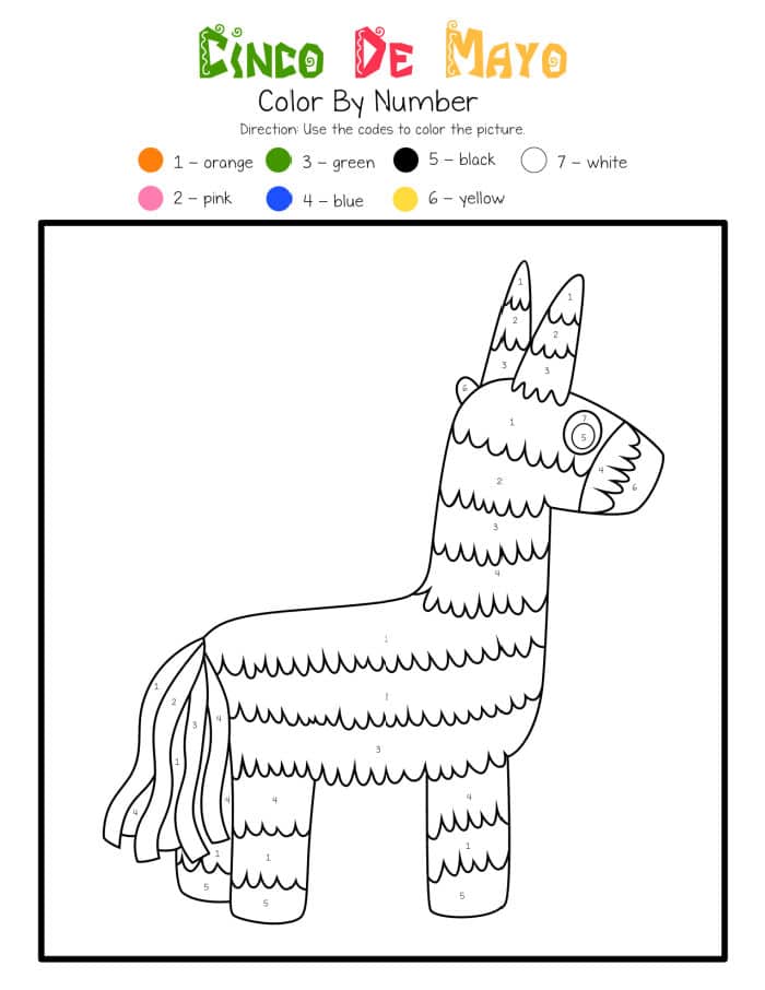 pinata coloring page