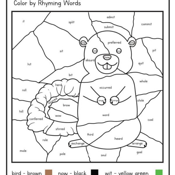 Ground Hog Coloring Page