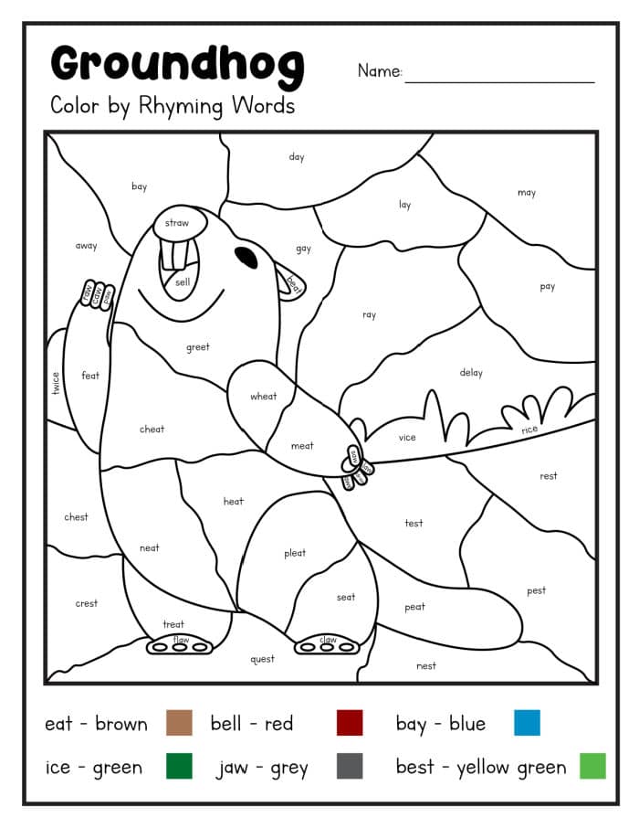 Groundhog Day Coloring Pages