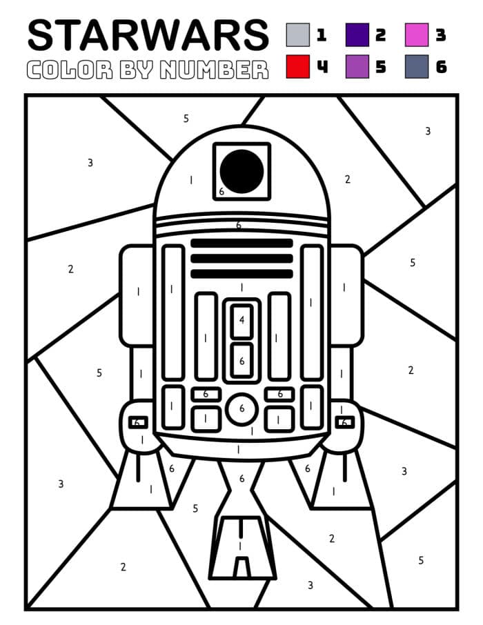 Color By Number Free Printables Star Wars