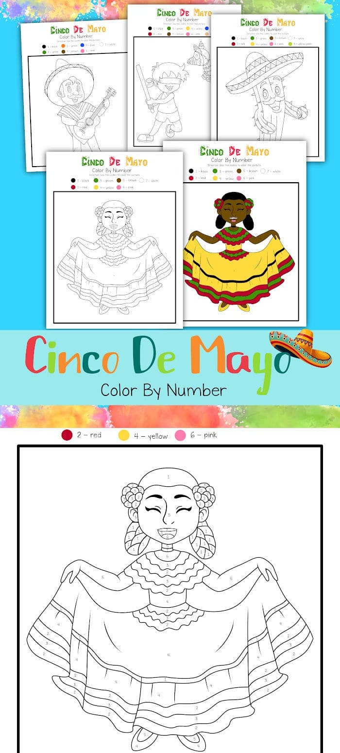 Free Printable Cinco de Mayo Coloring Pages PDF Sheets
