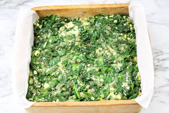 spanakopita with puff pastry