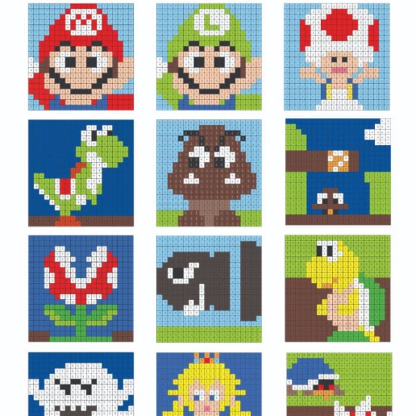 super mario Color by Number