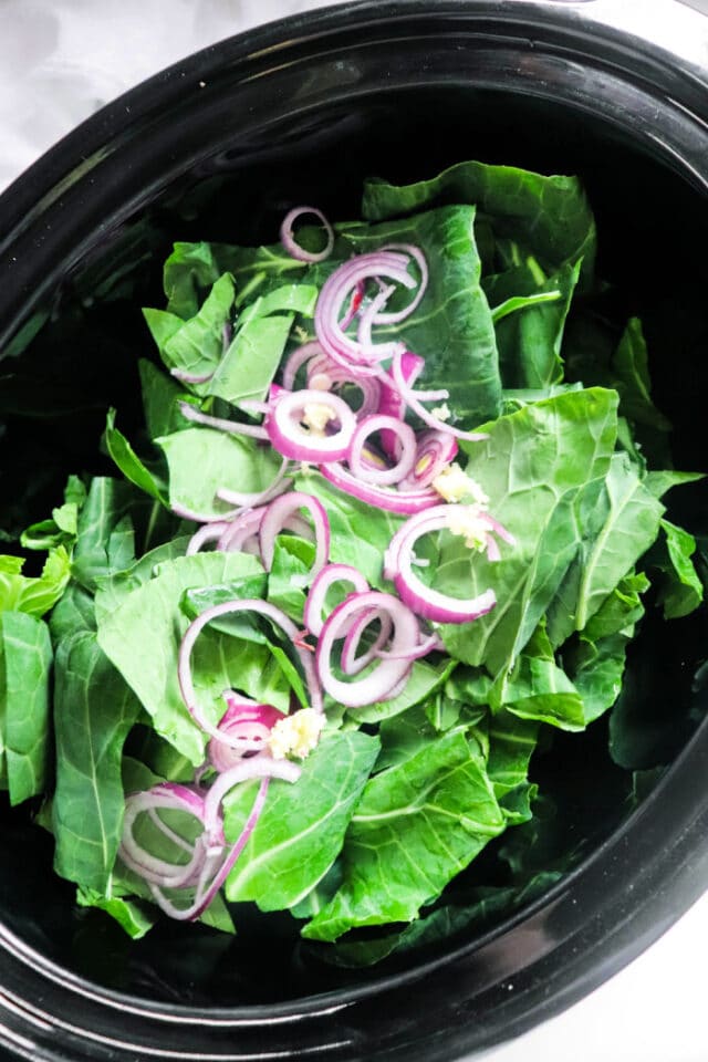 Slow Cooker Collard Greens Crockpot Collard Greens with Bacon