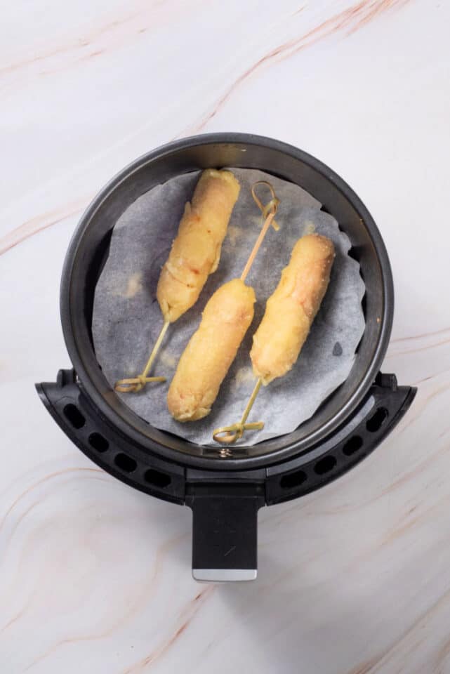 Homemade Corn Dogs in Air Fryer without Cornmeal Ninja Foodi