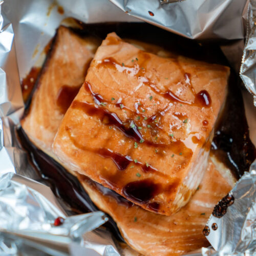 Oven Baked Teriyaki Salmon in Foil Salmon Foil Packets
