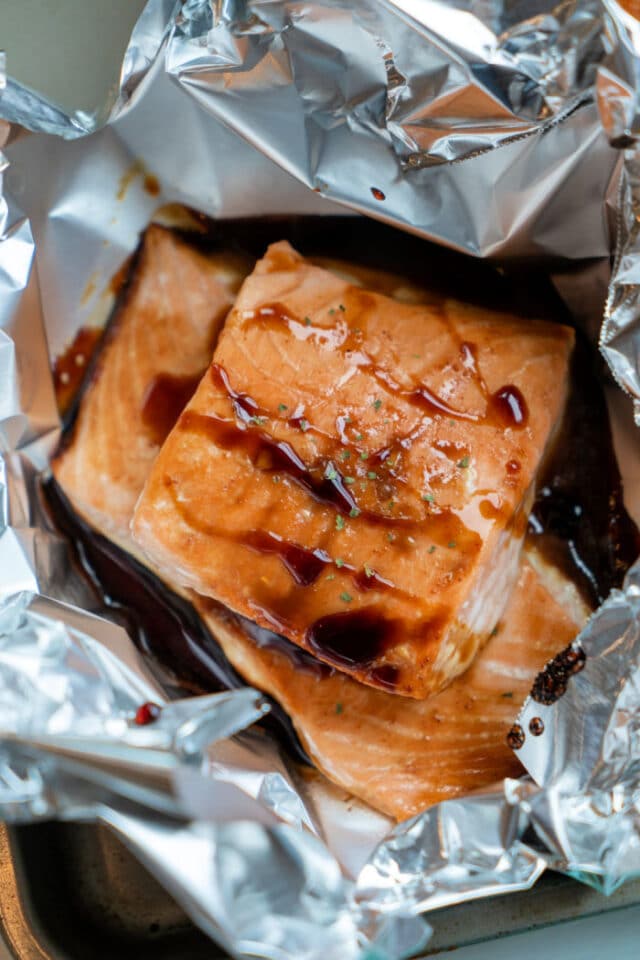 Oven Baked Teriyaki Salmon in Foil Salmon Foil Packets