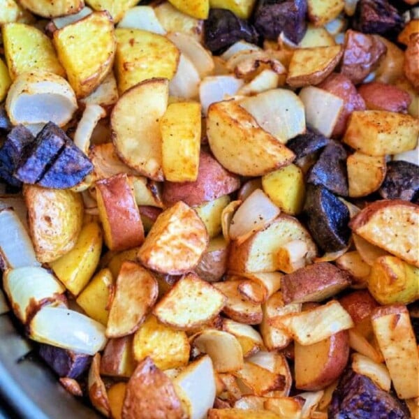 Air Fryer Potatoes and Onions