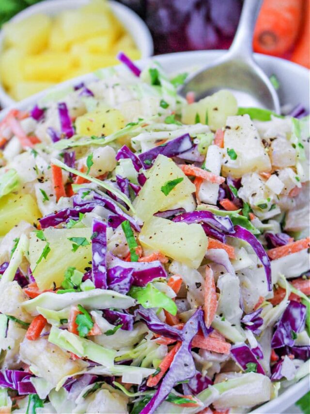 Pineapple Cole Slaw Recipe · The Typical Mom