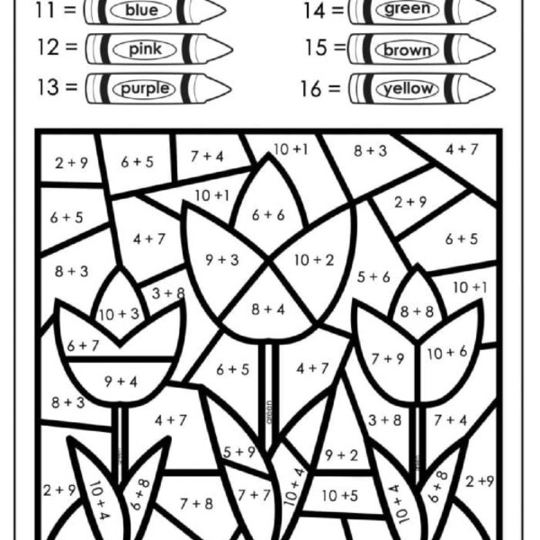 flower color by number