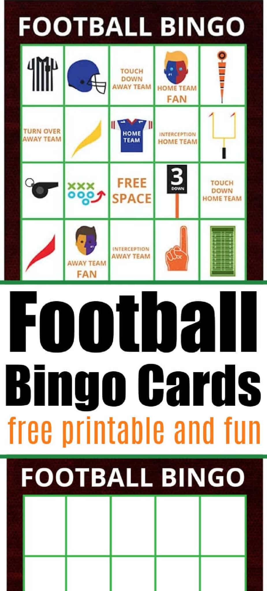 Free Football Bingo Printable - Free Super Bowl Bingo Game PDf