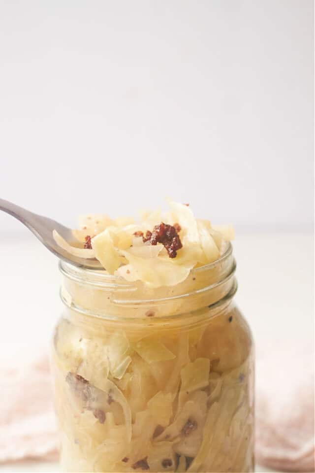 Quick Sauerkraut Recipe with Meat Ground Beef and Sauerkraut