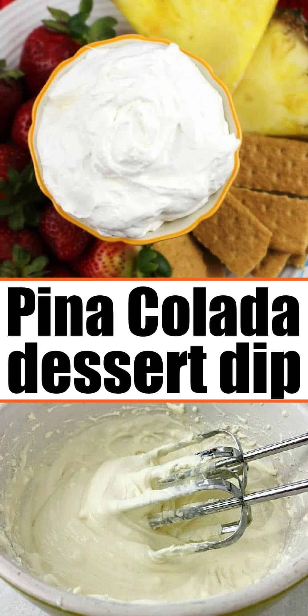 Pineapple Coconut Pina Colada Dip Cream Cheese - Dairy Free