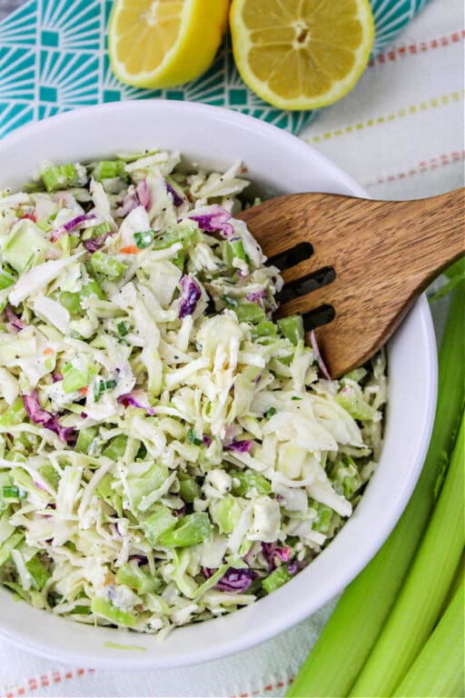 Blue Cheese Coleslaw Ridiculously Easy Blue Cheese Coleslaw