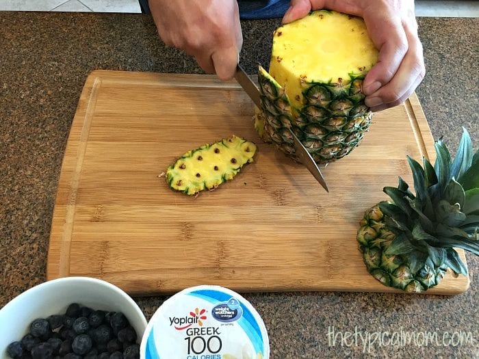 how to cut a pineapple hack