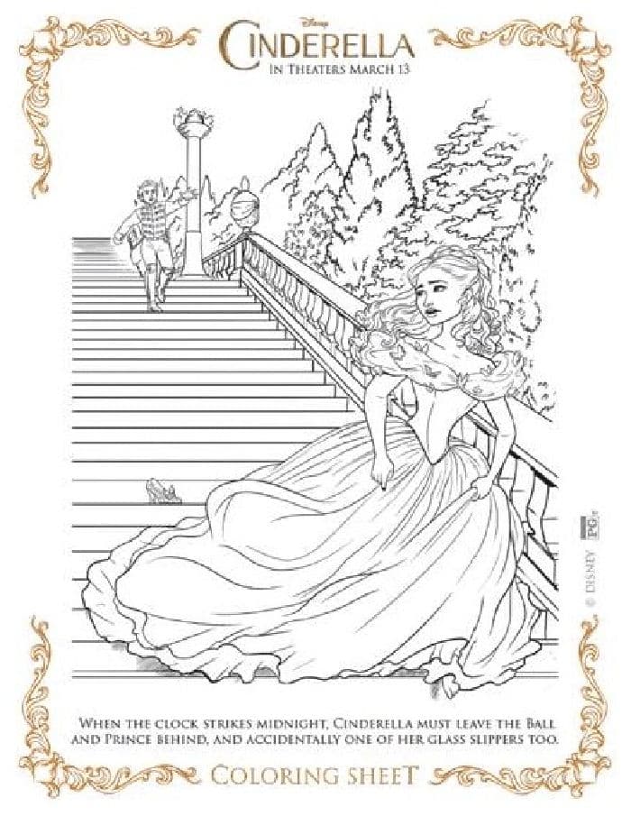 cinderella movie 2022 coloring pages