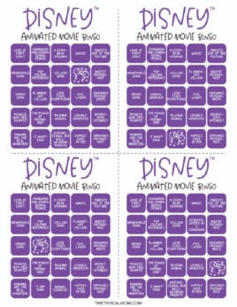 Disney Bingo Coloring Disney Bingo Printable
