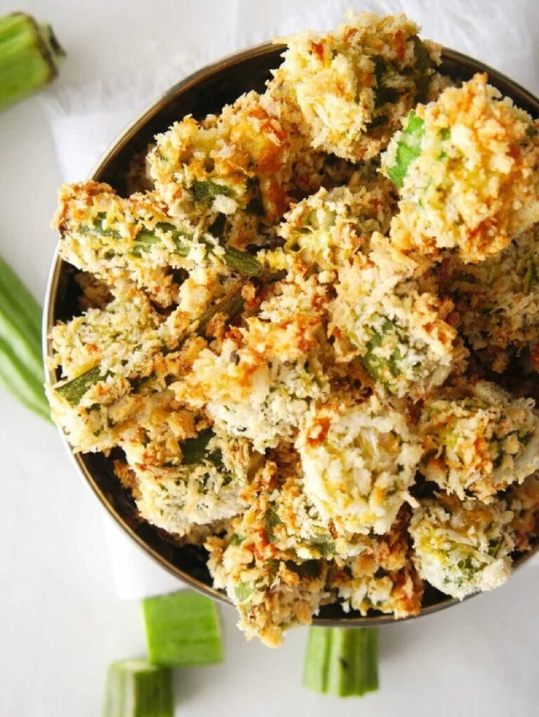 Breaded Crispy Air Fryer Okra Bites Ninja Foodi Air Fryer Okra