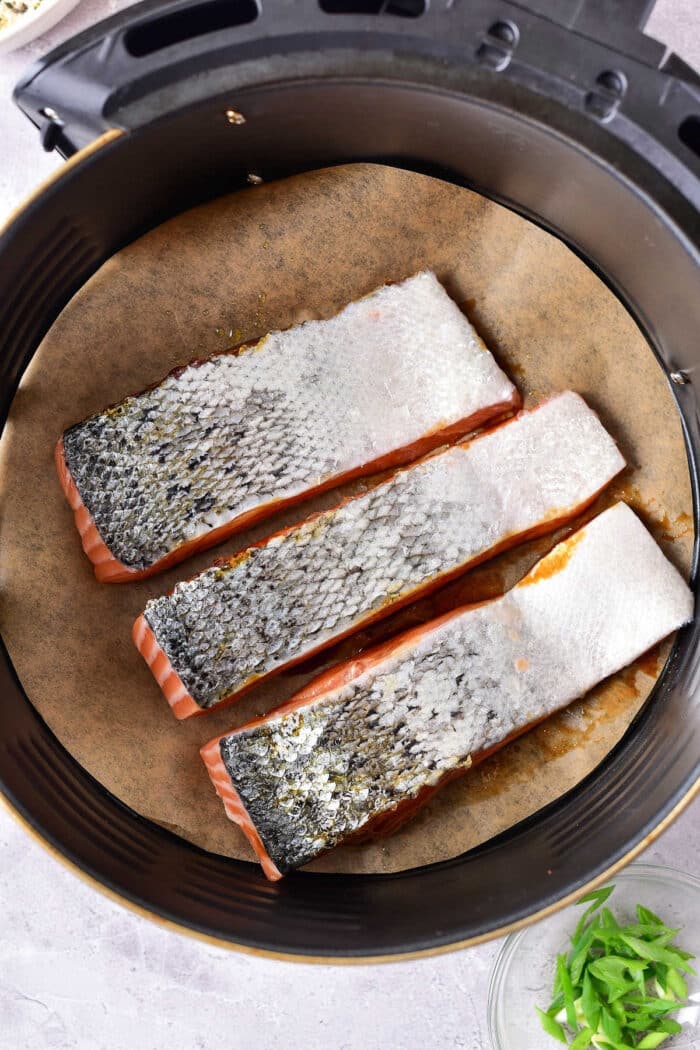 Air Fryer Salmon with Skin