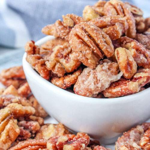 Quick Candied Pecans on Stove top No Egg