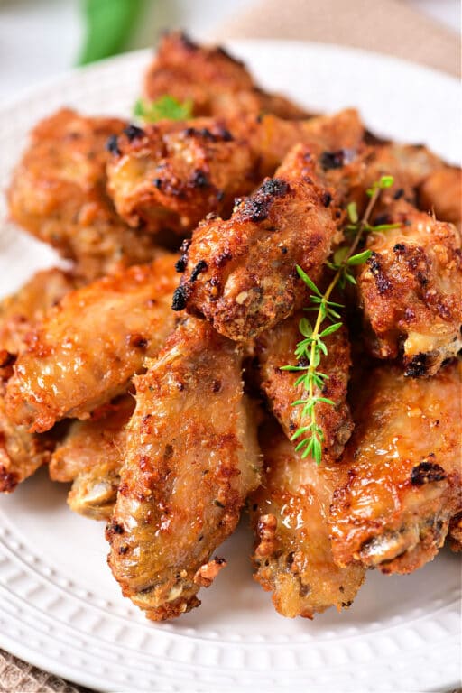 Crispy Instant Pot Air Fryer Chicken Wings Garlic Parmesan