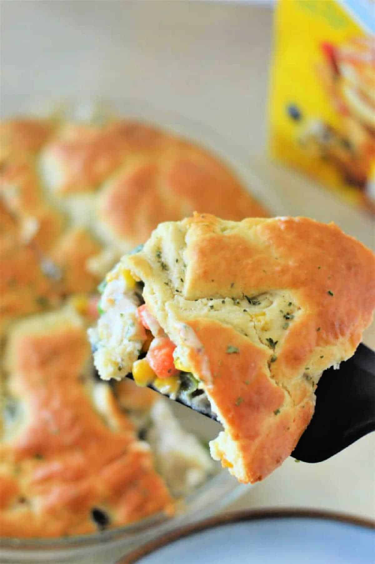 Chicken Bisquick Pot Pie with Frozen Vegetables or Canned VegAll
