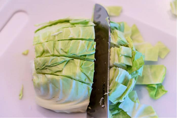 cubed cabbage