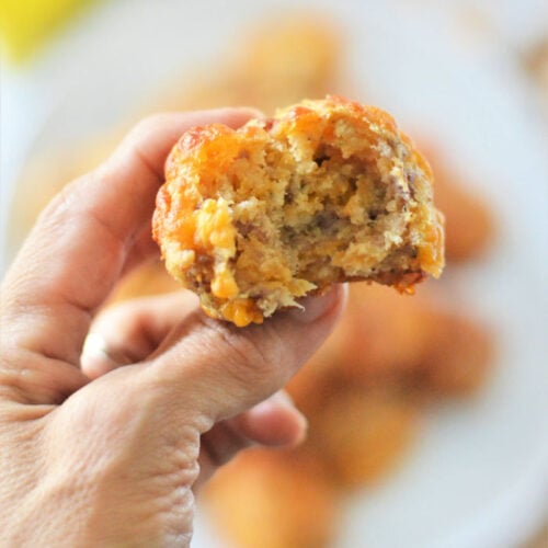 Easy Bisquick Sausage Balls 3 Ingredients Regular & Gluten Free