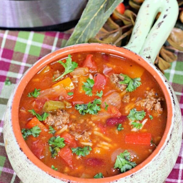 pressure cooker stuffed pepper soup