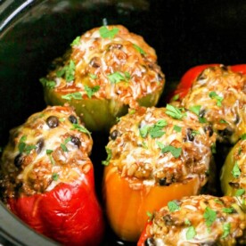 Easy Slow Cooker Stuffed Peppers